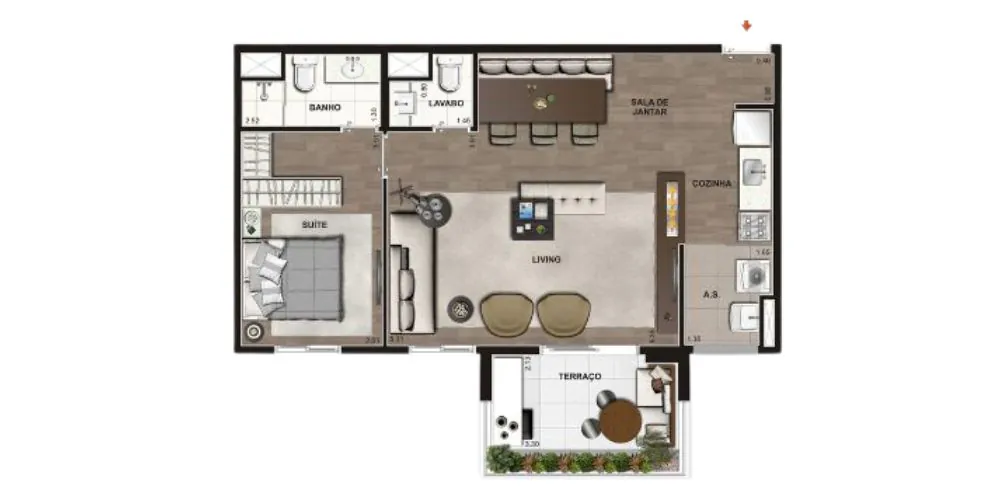 DESTINY - Planta Tipo 67m² Ampliada