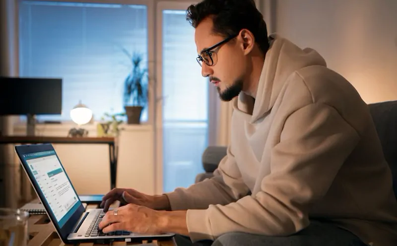 homem pesquisando como escolher o melhor financiamento